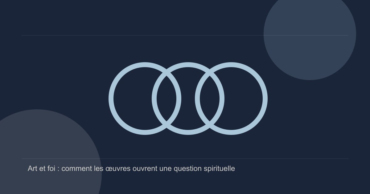 Tableau abstrait lumineux évoquant la rencontre entre regard humain et question spirituelle.
