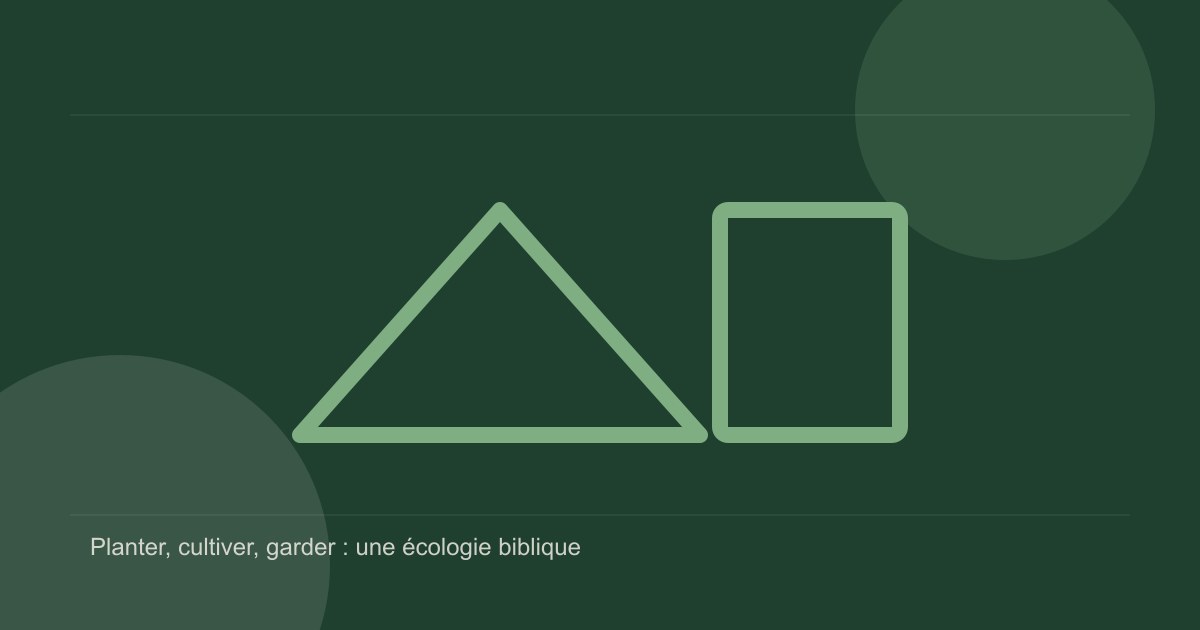 Mains dans la terre, geste simple de planter, illustration d'une écologie biblique.