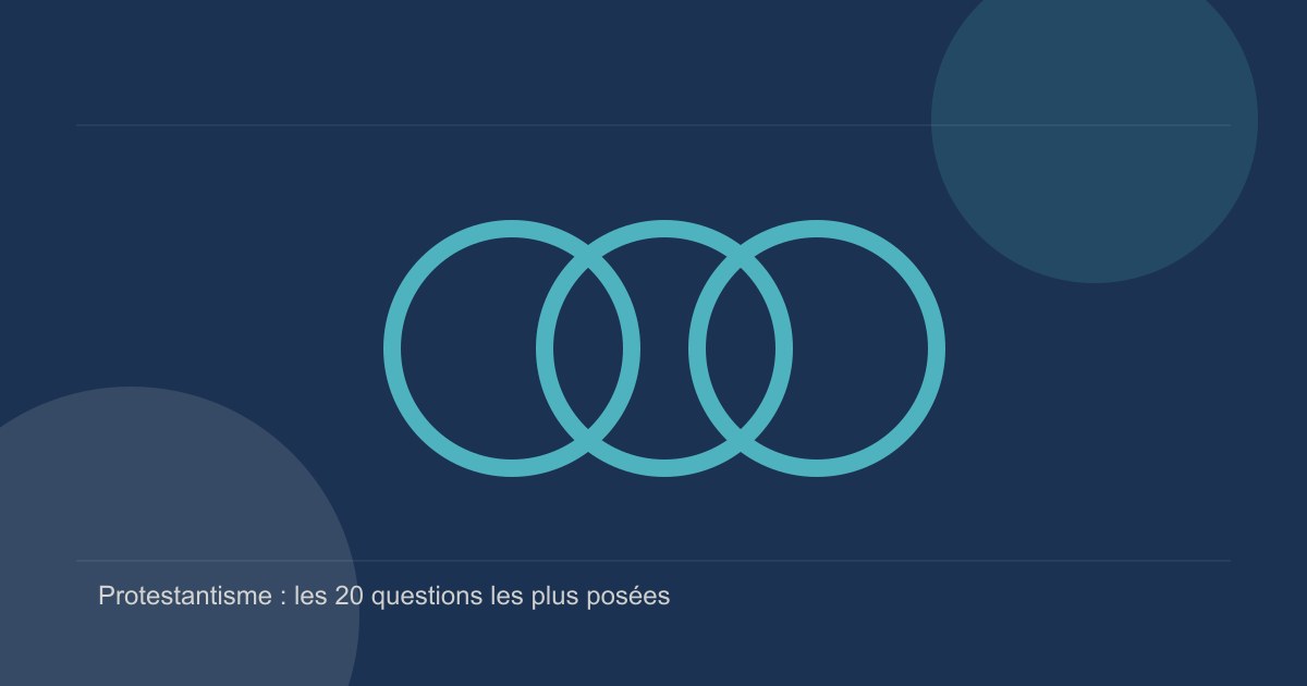 Points d'interrogation sobres sur fond neutre, représentation des questions sur le protestantisme.